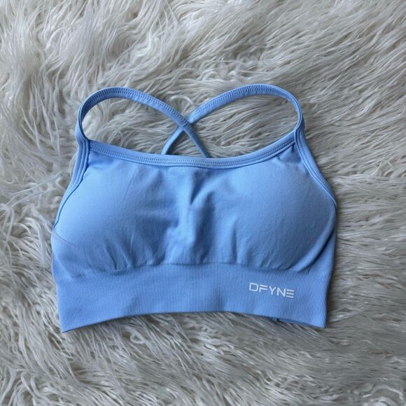 Dfyne Dynamic Backless Sports Bra Sky Blue Size Small - Picture 1 of 7